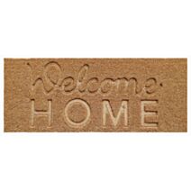 Tapis d'entrée abrité Coco Frappe Welcome 75x30cm