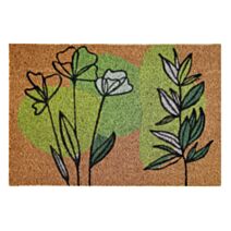 Tapis d'entrée abrité Garden Coco Plante 60x40cm