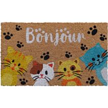 Paillasson Coco Folie Miaou 75x45cm - CORYL