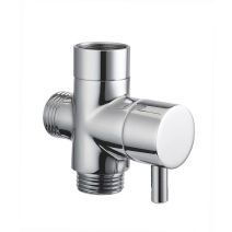 Inverseur 3 voies en laiton chrome mf1/2"