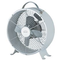 Ventilateur de table 20 cm métal blanc