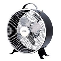 Ventilateur de table 20 cm métal noir