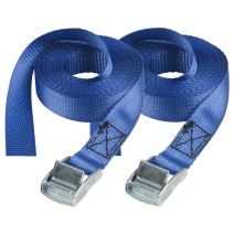 Sangle bagagère de 2,50 mx 25 mm ; lot de 2 ; bleu