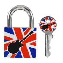 Cadenas 30mm motif imprimé guitare