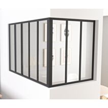 Poteau d'angle pour verrière noir mat sable