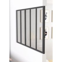Poteau aluminium terminaison verrière atelier noir H.108cm - OPTIMUM