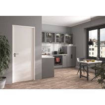 Bloc porte ajustable droit 204x83cm blanc - OPTIMUM