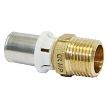 Raccord droit mâle à sertir Multicouche D20 - M15/21