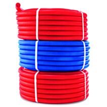 Tube PER pré-gainé bleu Ø13-16mm 25m - SOMATHERM