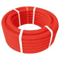 Tube PER pré-gainé rouge Ø13-16mm 25m - AQUAWATER