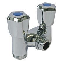 Robinet double M15/21 sortie M20/27