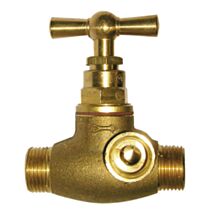 Robinet d'arrêt à purge double mâle 15/21