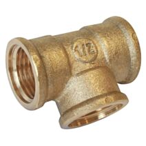 Té laiton égal triple femelle 12/17