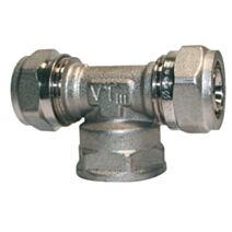 Té femelle centre à compression Multicouche Ø16 F15/21