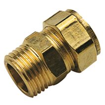 Raccord laiton à compression TC 10 - mâle 12/17