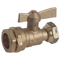 Robinet compteur PE laiton PE 25 / écrou 20/27