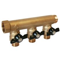 Collecteur Monobloc portée plate vannes MF20/27 3 sorties M15/21