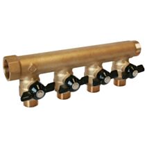 Collecteur Monobloc portée plate vannes MF20/27 4 sorties M15/21