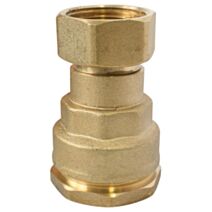 Raccord PE laiton droit avec écrou prisonnier PE32 - écr.26/34