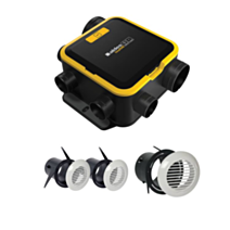 Kit VMC simple flux autoréglable EasyHOME Compact avec grilles BIP