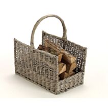 Panier à bûches osier Novéo L53xP31xH57cm- DIXNEUF