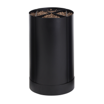 Stockeur à granulés Fractio acier/noir givré 55xØ33cm - DIXNEUF