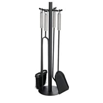 Serviteur poêle et cheminée acier 4 accessoires Brio noir - DIXNEUF