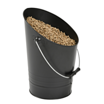 Seau à granulés de bois Ø27cmxH.40cm Bucky Noir - DIXNEUF