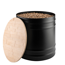 Stockeur à granulés Arizona noir Ø33,5xH.34cm