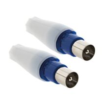 2 fiches tv mâles d9.5mm, sortie droite