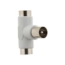 Té dérivation tv, 1 entrée m, 2 sorties f d9.5mm