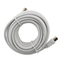 Rallonge électrique ménager tv mâle/mâle ø9,5mm + 1 adaptateur f/f 2m blanc