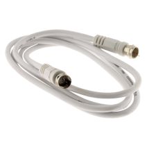 Rallonge tv 1,5m fiche f m/m + 1 adapt f/f blanc