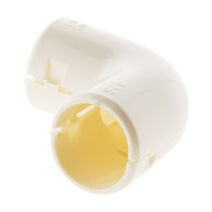 Lot de 2 équerres en PVC blanc D25mm - ZENITECH