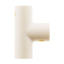 2 tés pour conduits d20mm blanc zenitech
