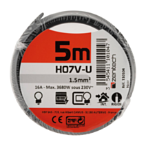 Cable ho7vu 1.5 noir 5m - PLASTO