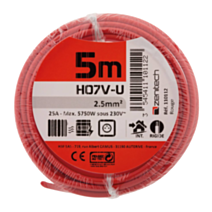 Cable ho7vu 2.5 rouge 5m - PLASTO