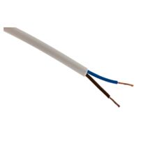 Câble d'alimentation électrique ho5vv-f 2x 1,5 blanc 25m