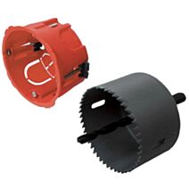 Boîtes encastrement pour plaque de plâtre + scie cloche x 10 - ZENITECH