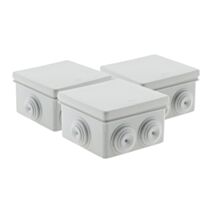 Lot 3 boites etanche carree 80x80x40 ip 55