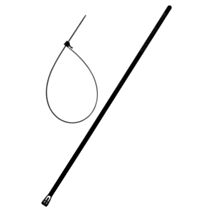 10 colliers réutilisables 7,6 x 250 mm noir - INOTECH