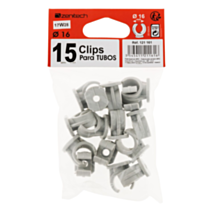 CLIPS SANS CHEVILLE DIAM 16 GRIS X15