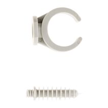 Lot de 10 Clips Tube gris PV diamètre 25 mm - ZENITECH