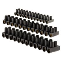 Lot 5 barrettes 3x 6 mm²+2x 10 mm² noires - zenitech