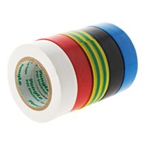 Lot de 5 adhesifs 15mm x 10m 5 couleurs - zenitech