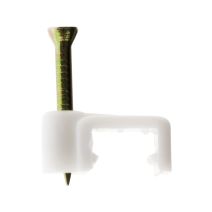 50 attaches pour fil meplat blanc zenitech