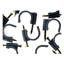 20 attaches plastiques Ø14 mm gris - INOTECH
