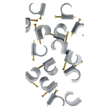 10 attaches plastiques 20/25 mm gris - INOTECH