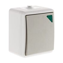 Va-et-vient a voyant ip54 - gris clair