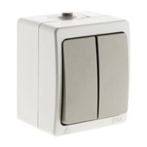 Va-et-vient double gris clair IP54 - akya - INOTECH